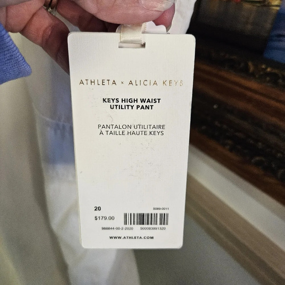 NWT Athleta Alicia Keyes cream pants - Picture 3 of 4